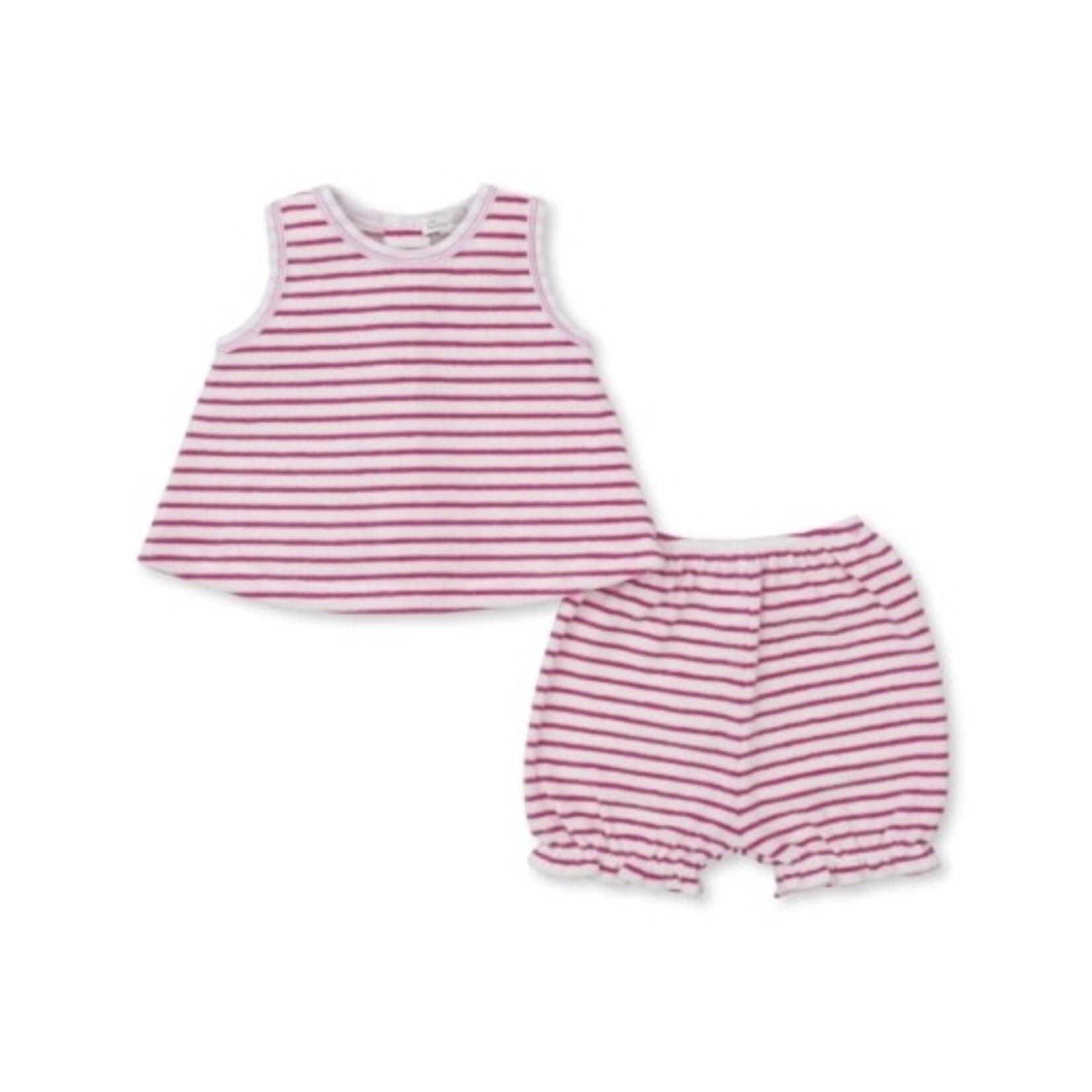 Kissy Kissy Fucshia Stripe Cabana Sunsuit Set