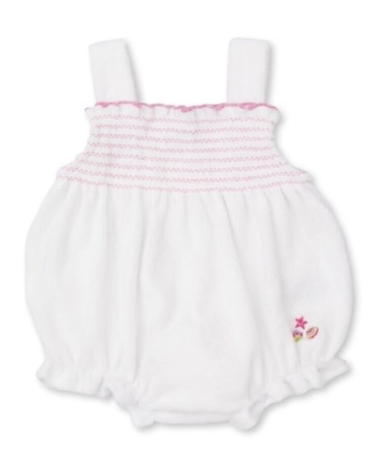 Kissy Kissy White/Pink Cabana Terry Bubble