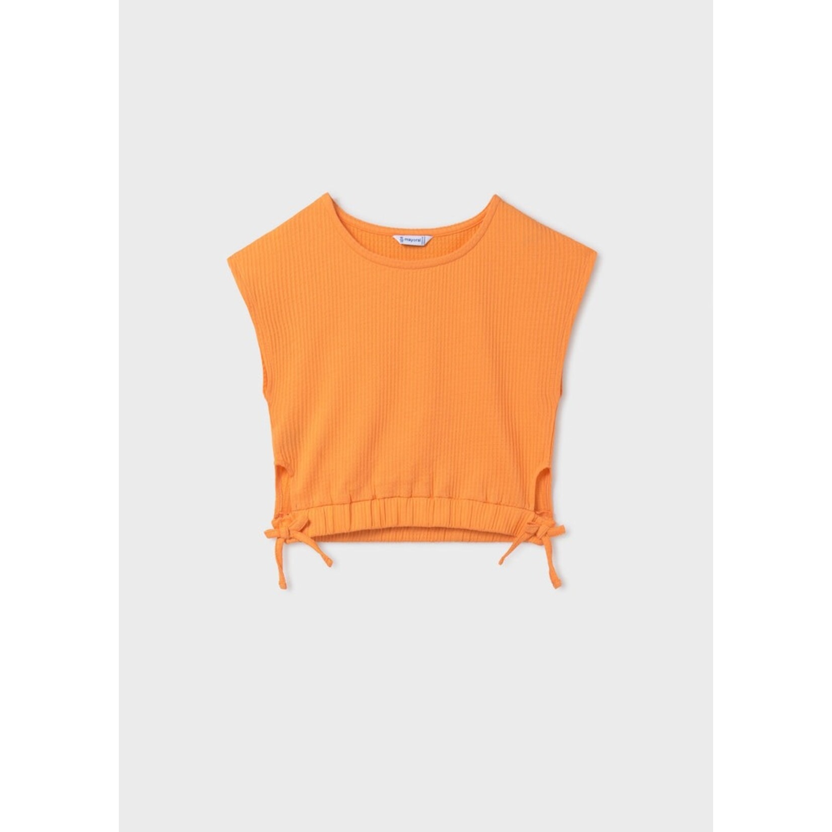 Mayoral Pumpkin Gathered Shirt with Ties