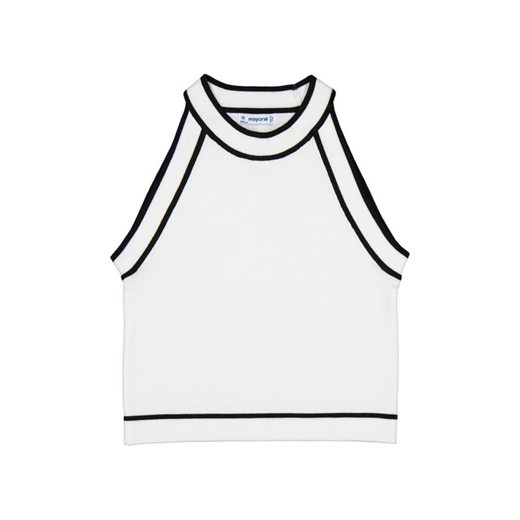 Mayoral White with Black Trim Top