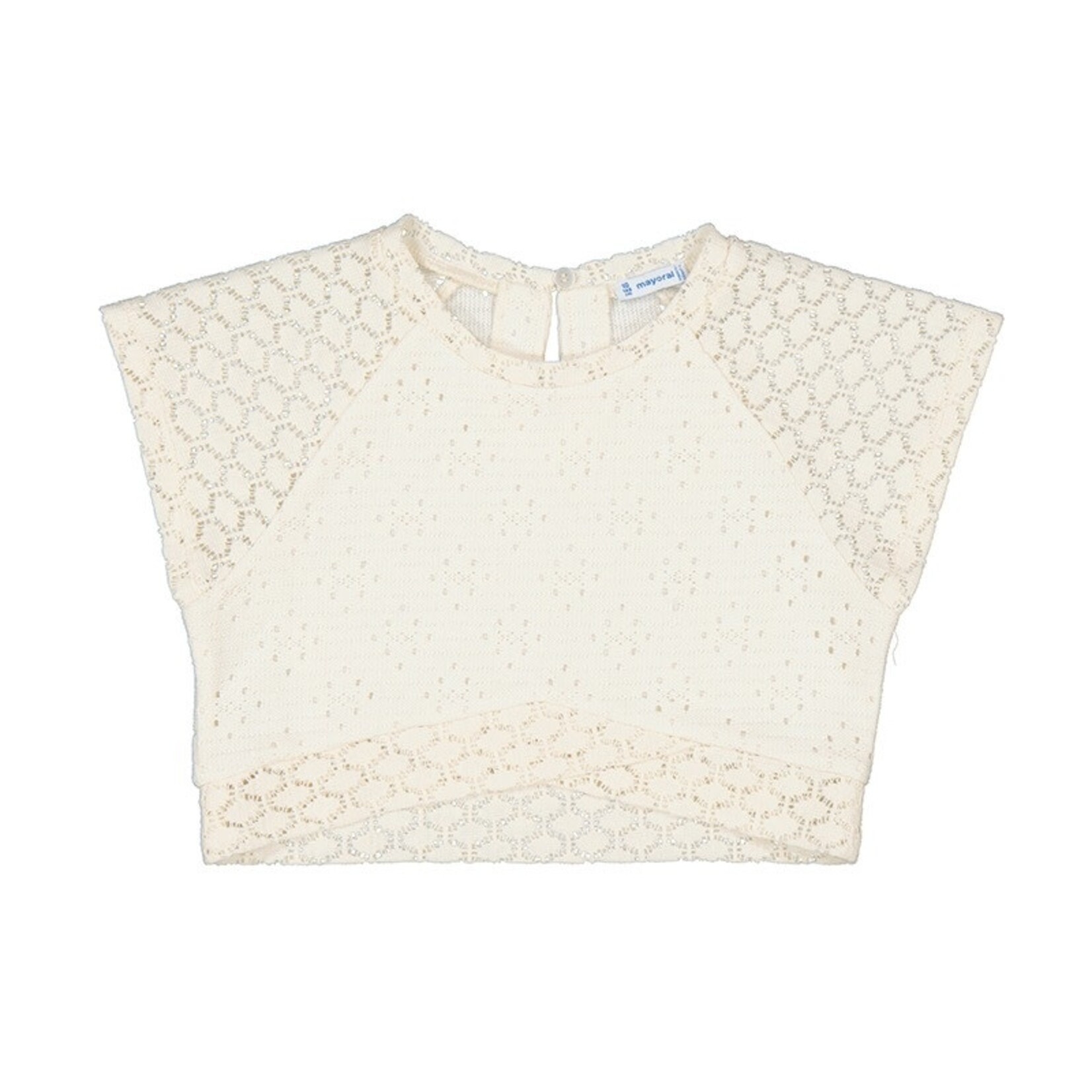 Mayoral Bone Eyelet Top