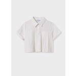 Mayoral Natural Pleated Blouse