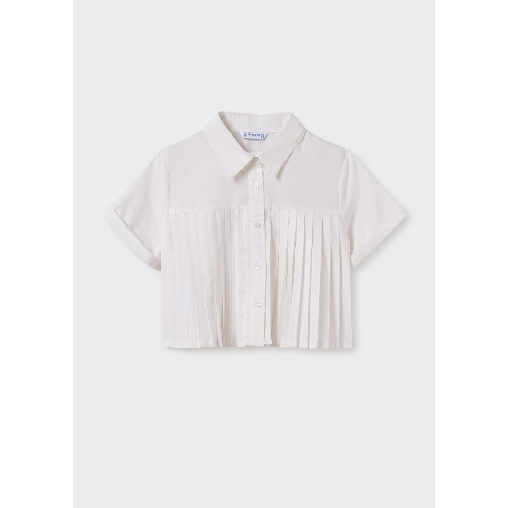 Mayoral Natural Pleated Blouse