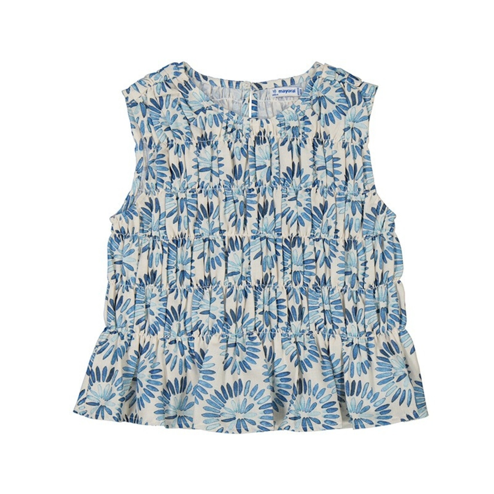Mayoral Lake Printed Gathered Blouse