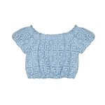 Mayoral Blue Eyelet Top