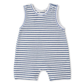 Kissy Kissy Blue Stripe CabanaTerry Playsuit