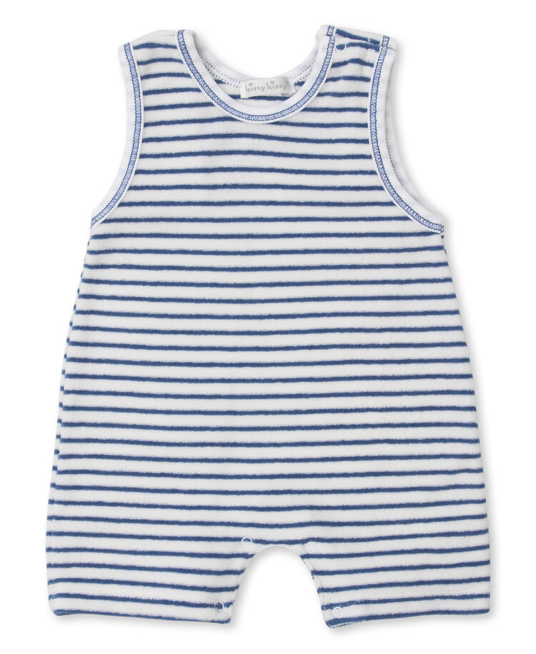 Kissy Kissy Blue Stripe CabanaTerry Playsuit