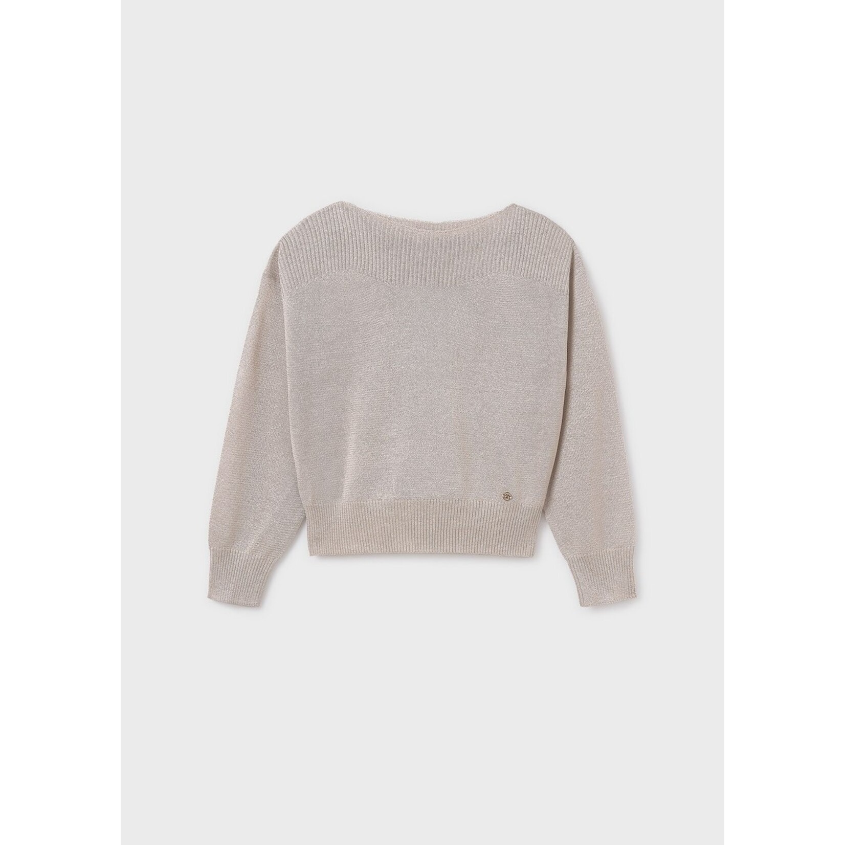 Mayoral Tan Ribbed Detail Sweater