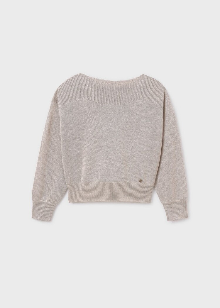 Mayoral Tan Ribbed Detail Sweater