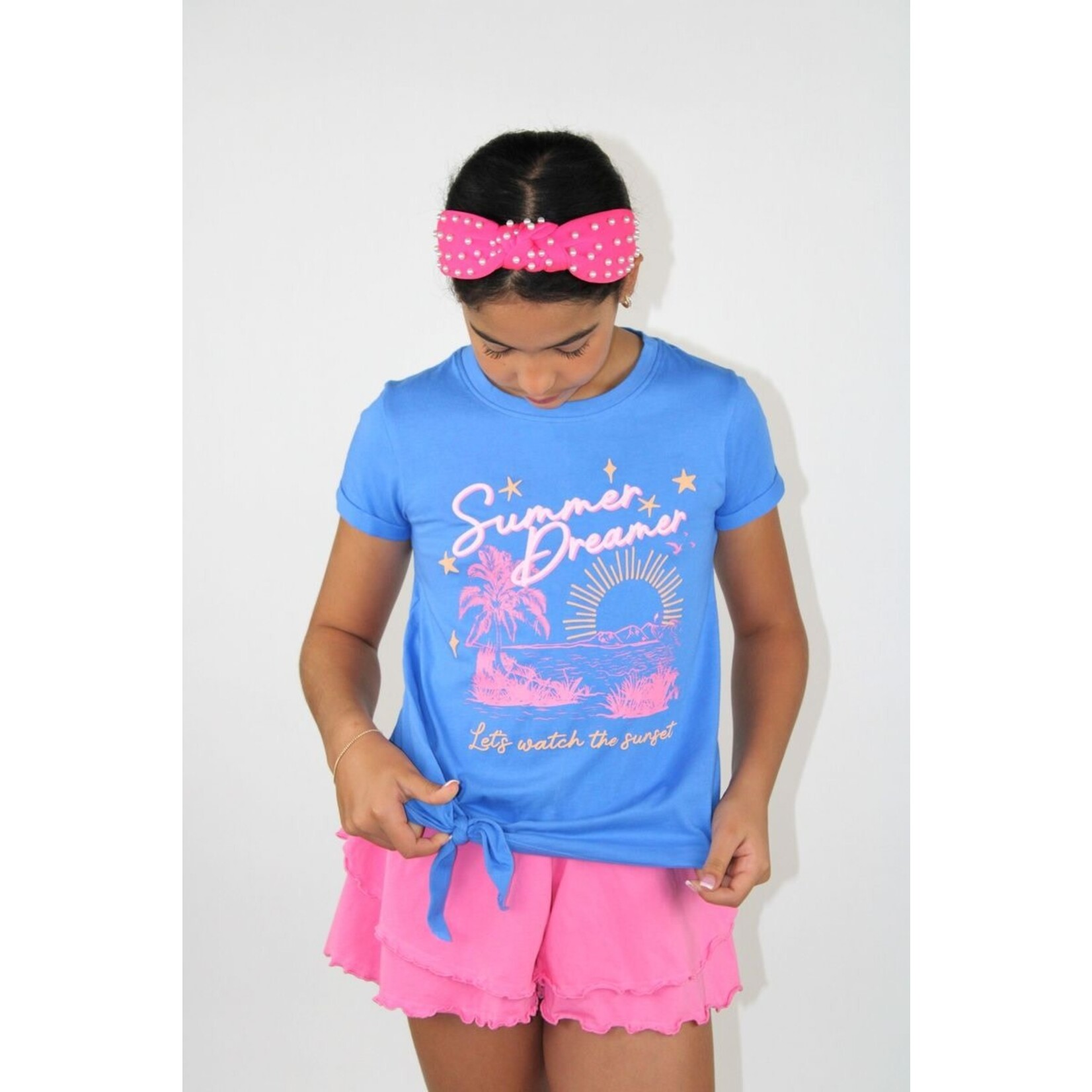 Paper Flower Summer dreamer front knot t-shirt