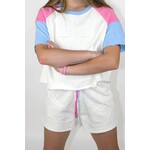 Paper Flower Star chenille embroidery short