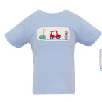 Anavini Blue Smocked Golf Shirt