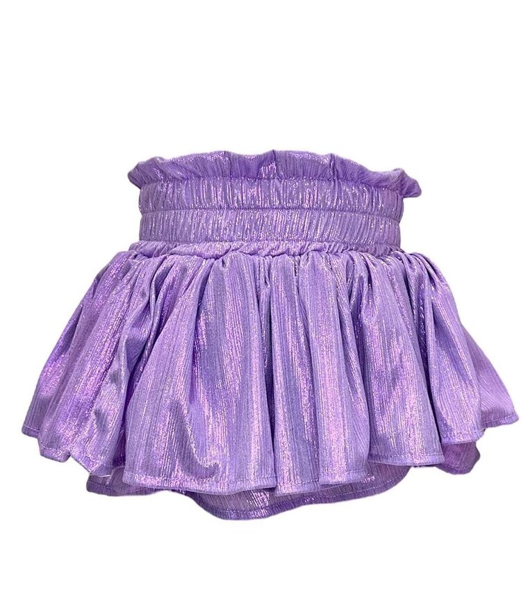 Lola and the Boys Purple Metallic Skirt