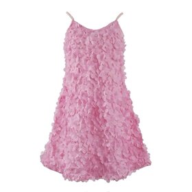 Lola and the Boys Pink 3D Flowers Dress