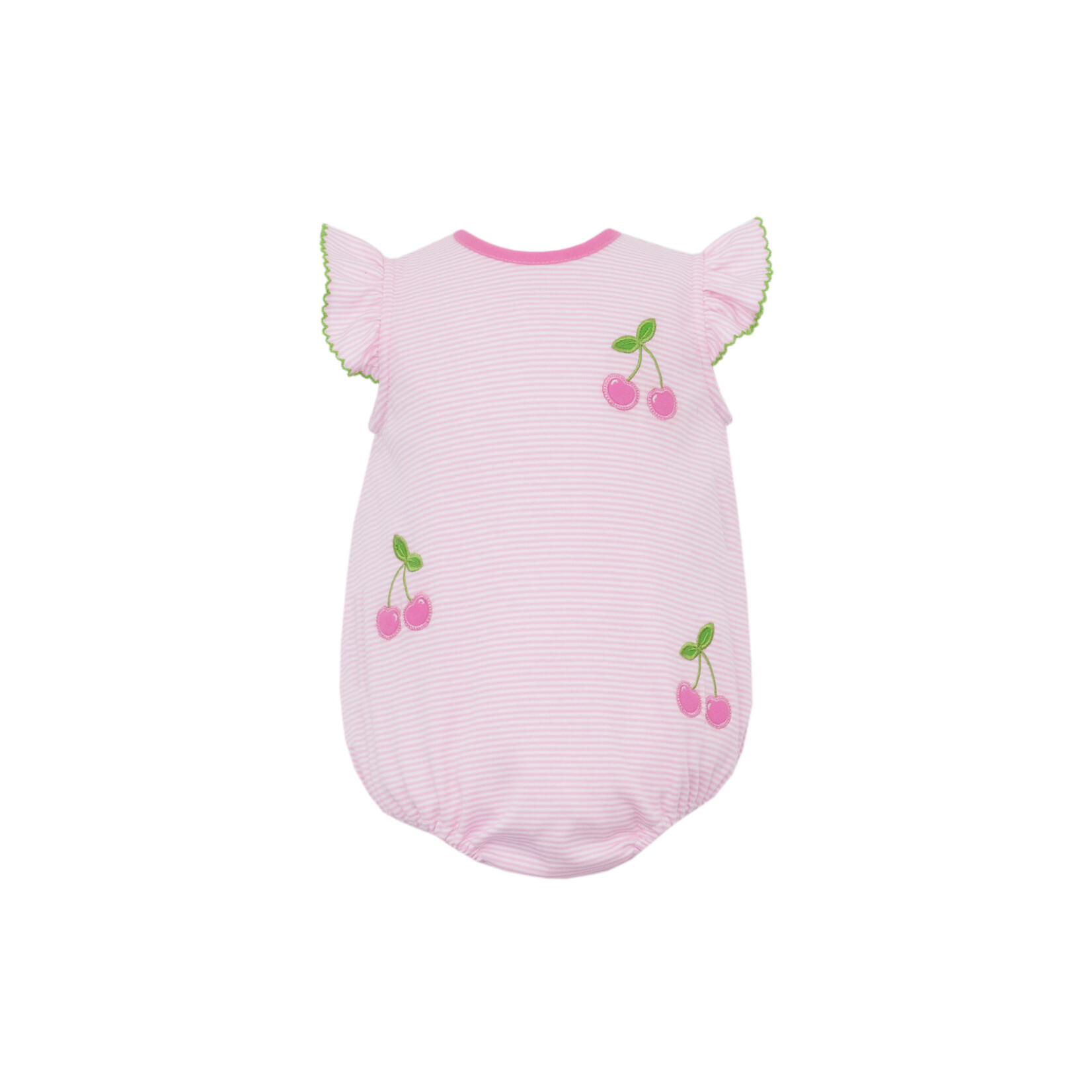 Claire & Charlie Pink Stripe Cherries Bubble