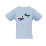 Claire & Charlie Blue Airplane Shirt