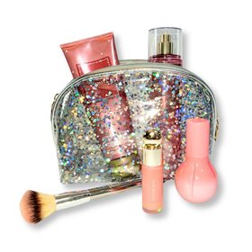 Carrying Kind Cosmetic Heart Sparkle Bag