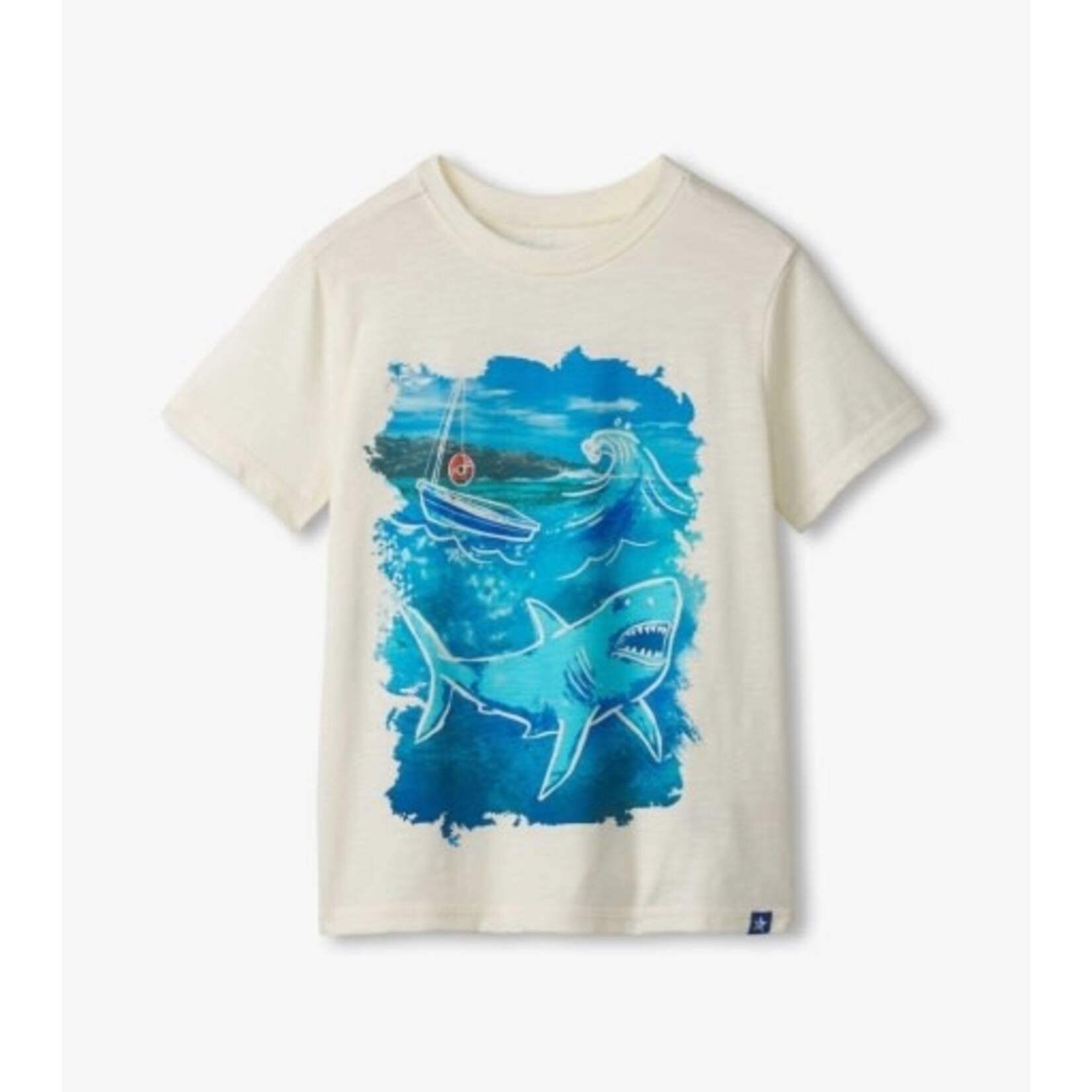 beware of shark graphic tee