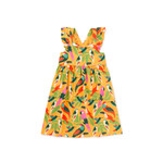 Tea Wild Birds Ruffle Strap Dress