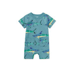 Tea Painted Shark Pocket Romper