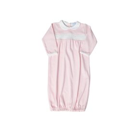 Nella Pima Smocked Gingham Baby Gown