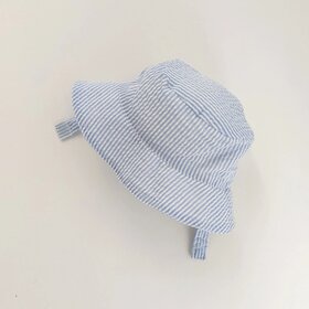 Huggalugs Blue Seersucker Bucket Hat