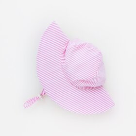Huggalugs Pink Seersucker Sunhat