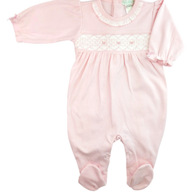 Baby Threads Bows Smocked Footie