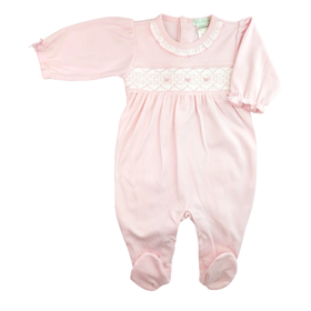 Baby Threads Bows Smocked Footie