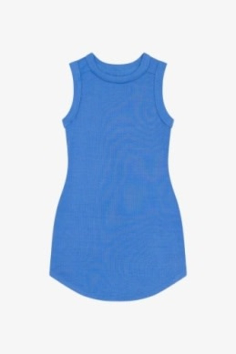 Tenly Colbalt Ribbed Open Seam Dress