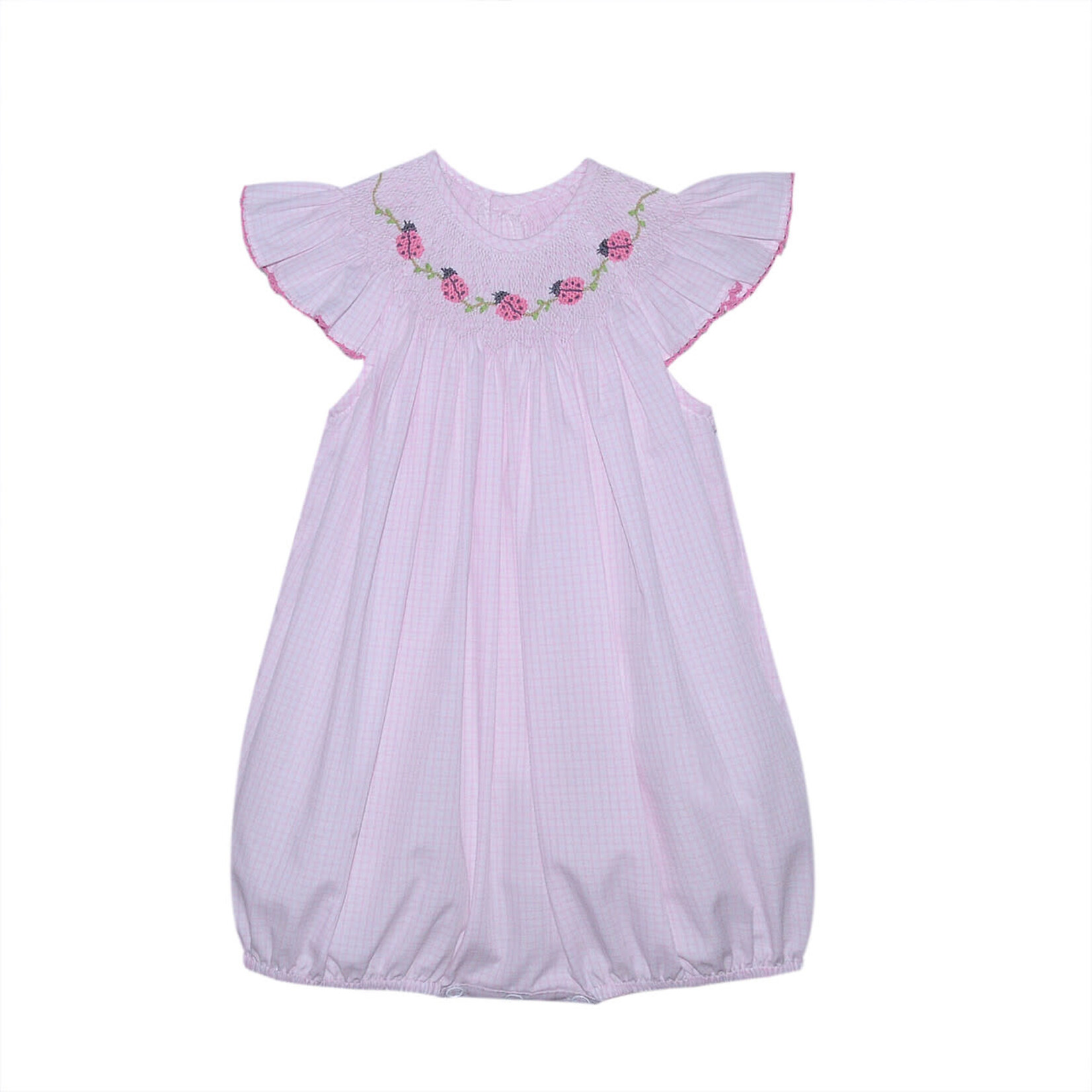 Remember Nguyen Pink Ladybug Georgette Bubble
