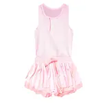 Tractr Pink Butterfly Shorts Romper