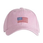 Harding Lane Needlepoint Baseball Hat-Girls Pink Flag