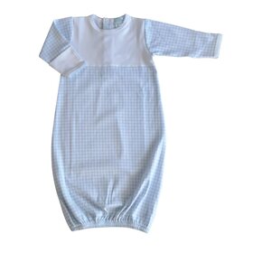 Baby Threads Blue Checks Take Me Home Gown