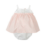 Babidu Pink Check Bow Sundress