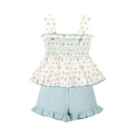 Babidu Blue Floral Short Set