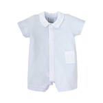 Babidu Blue Gingham Collared Romper