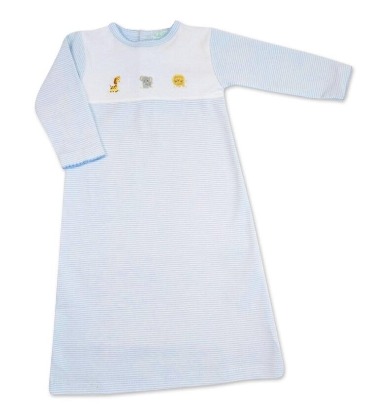 Baby Threads Blue Safari Gown
