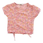 T2Love Peach Floral Puff Sleeve Top