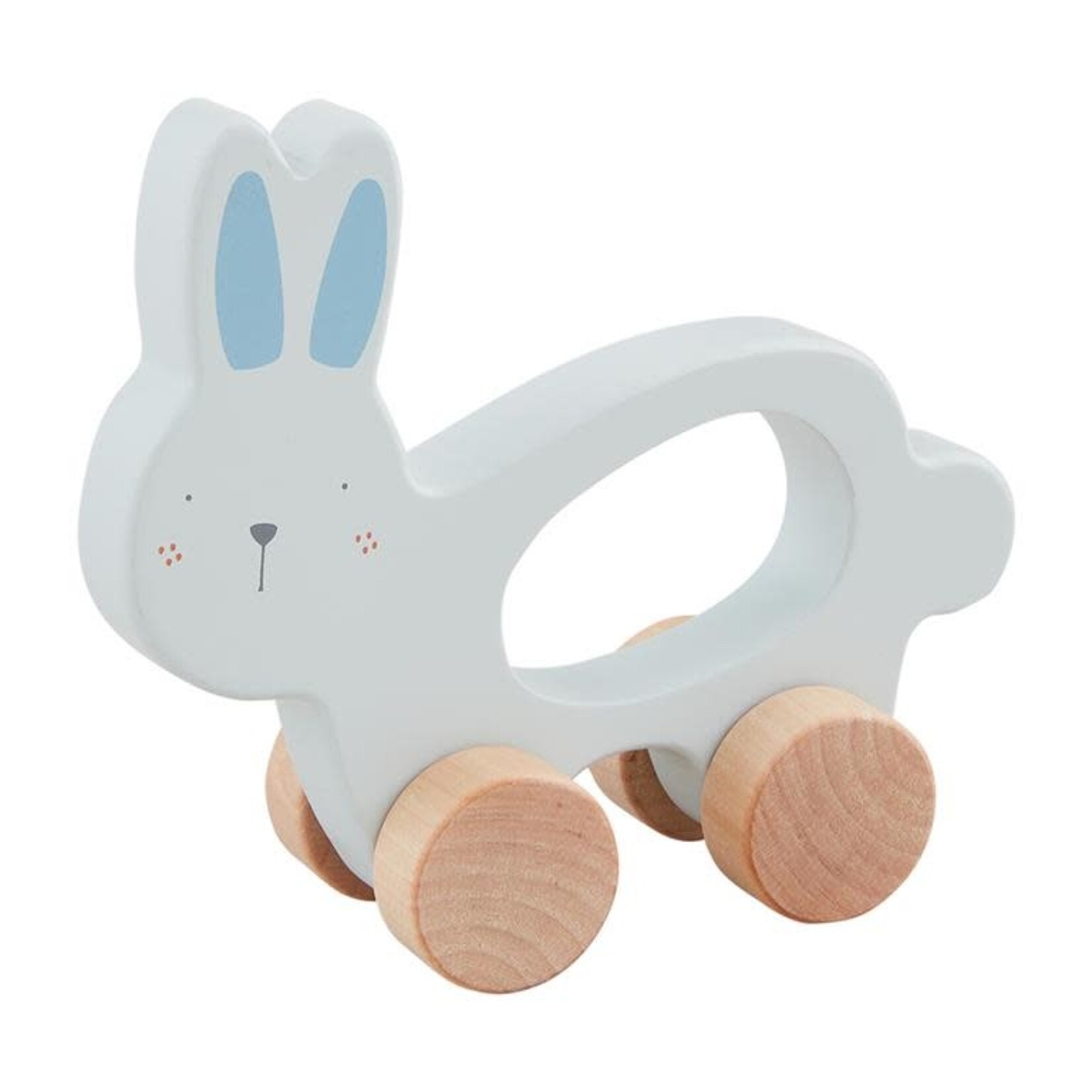Mud Pie Wooden Bunny On Wheels