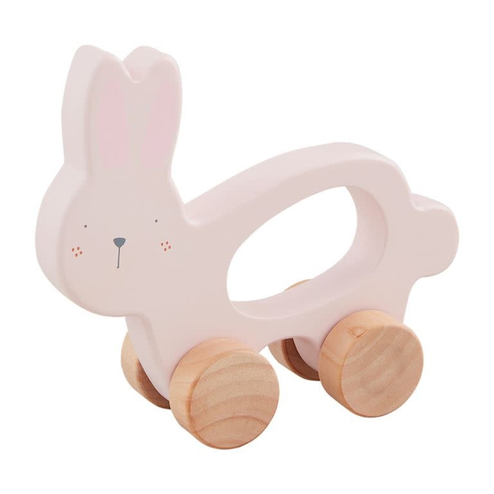 Mud Pie Wooden Bunny On Wheels