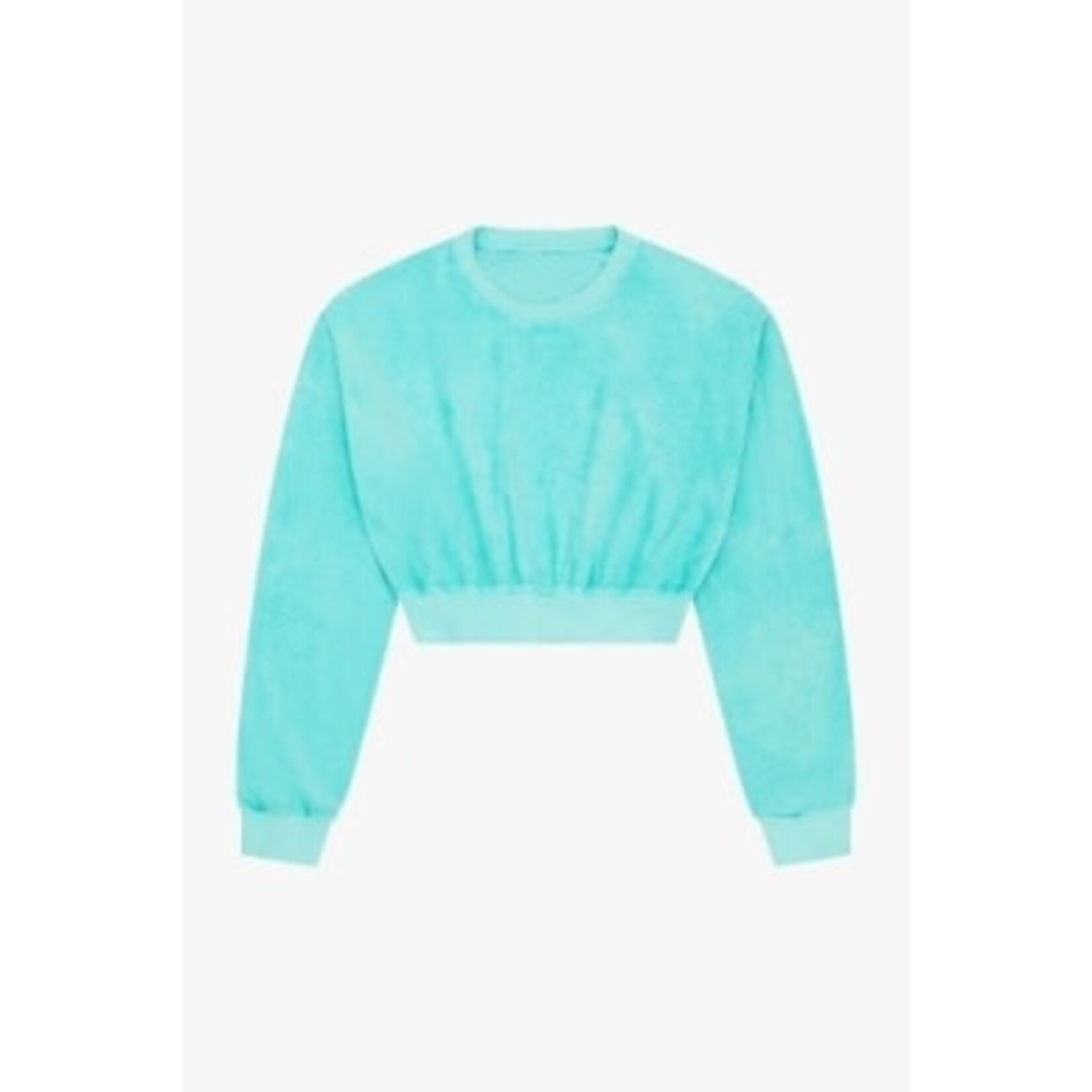 Tenly Aqua Sky Terry Cloth Sweatshirt