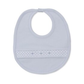 Kissy Kissy Light Blue Smocked Bib