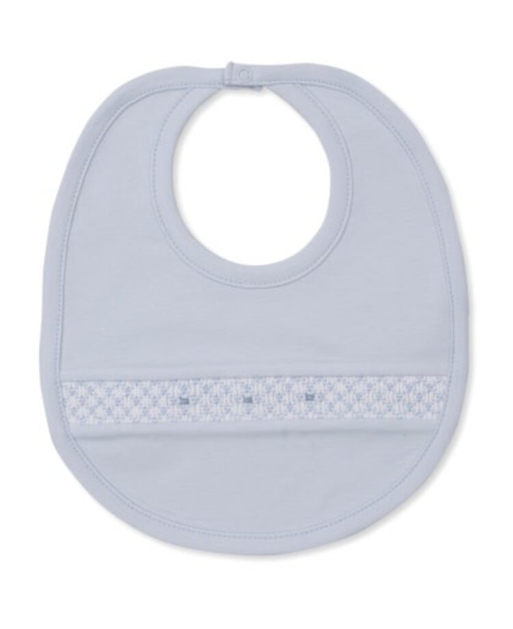 Kissy Kissy Light Blue Smocked Bib