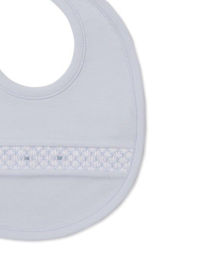 Kissy Kissy Light Blue Smocked Bib