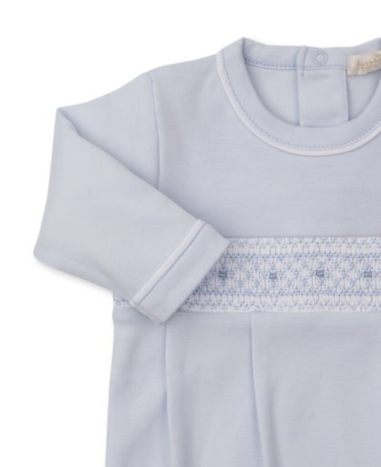 Kissy Kissy LT Blue Smocked Dot Gown