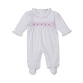 Kissy Kissy Smocked Ruffle Collar Footie