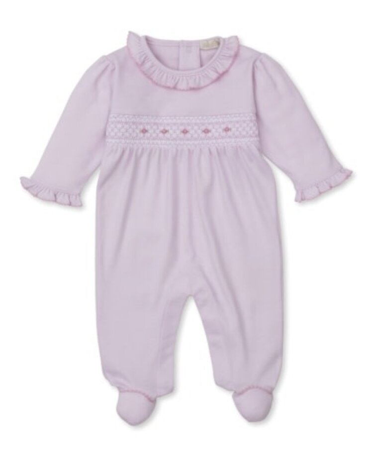 Kissy Kissy Smocked Ruffle Collar Footie