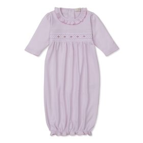 Kissy Kissy Pink Smocked Ruff Collar Gown
