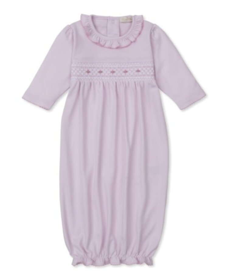 Kissy Kissy Pink Smocked Ruff Collar Gown